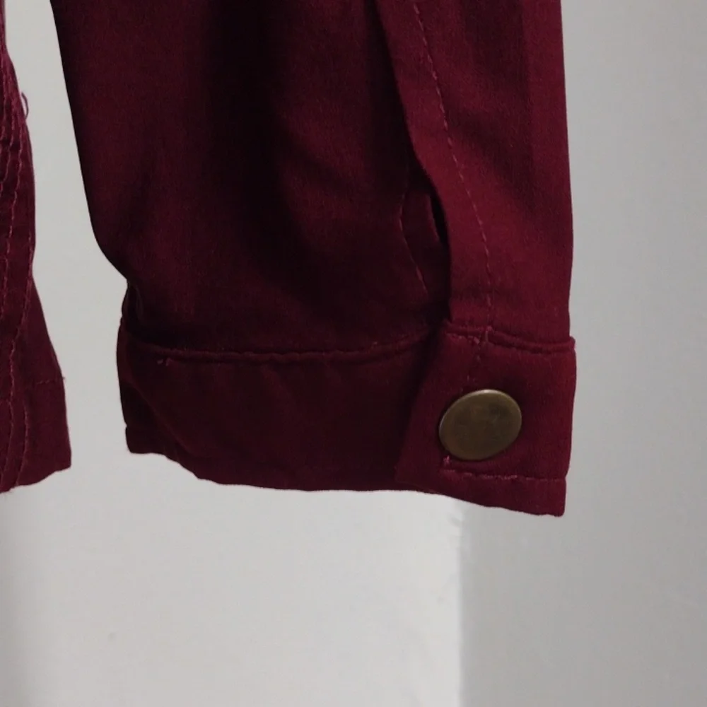 Eden Society Burgundy Full Front Zip Utility Jacket Size S - Picture 5 of 12